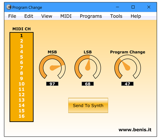 Program Change – MSB-LSB