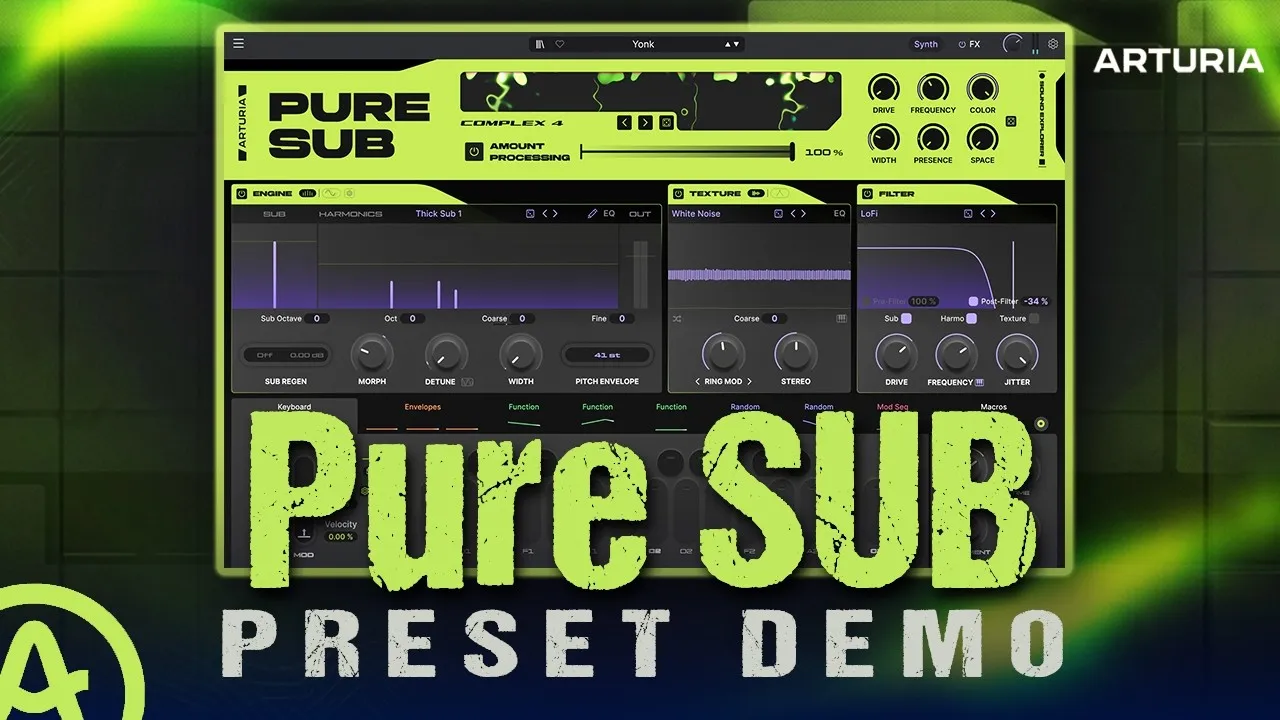 Arturia Pure SUB: il sintetizzatore software dedicato al sound design dei bassi